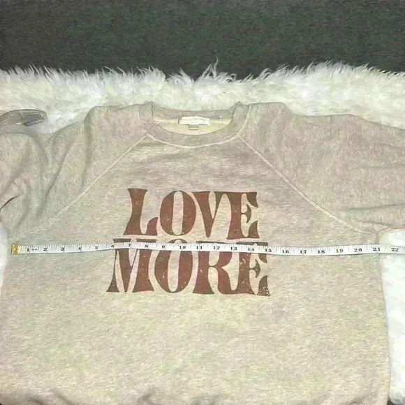 SPIRITUAL GANGSTER NWOT Love More Bridget Raglan Sweatshirt Oatmeal Size Small - Picture 9 of 11